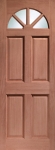 Carolina 4 Panel External Hardwood Door (Clear Glass)